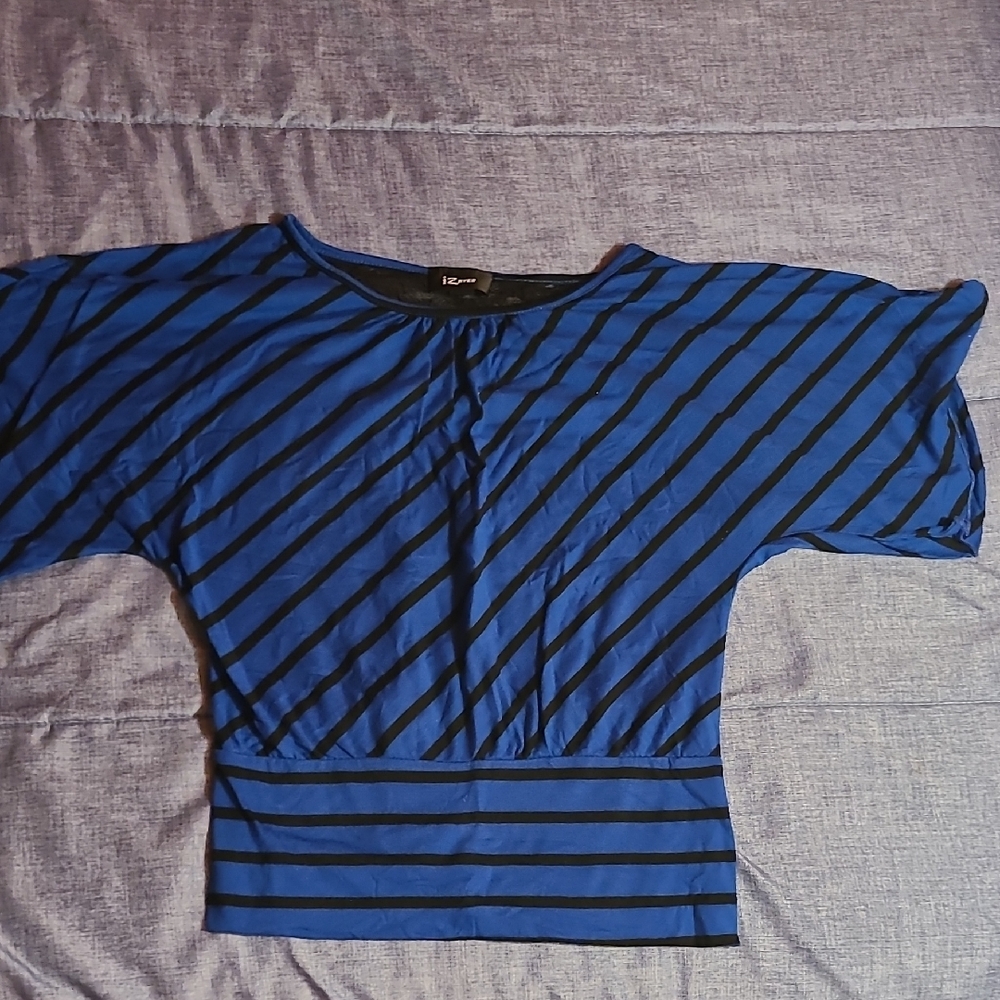 Express Blue Striped Top